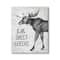 Stupell Industries Hello Sweet Cheeks Funny Bathroom Humor Rustic Moose Canvas Wall Art